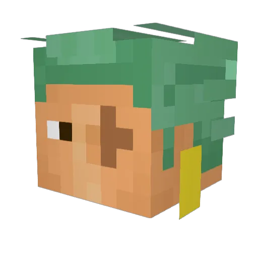 wolweriine Minecraft avatar head, 3D render