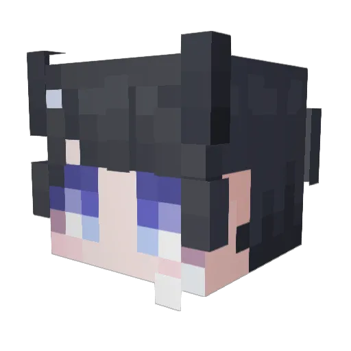 wolyahwha Minecraft avatar head, 3D render