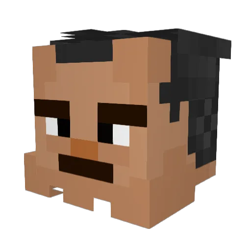 wom98 Minecraft avatar head, 3D render
