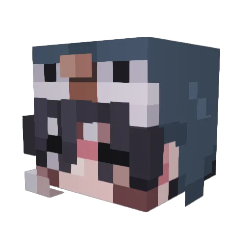 woman_lover Minecraft avatar head, 3D render