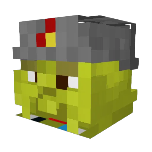 wombombHD Minecraft avatar head, 3D render
