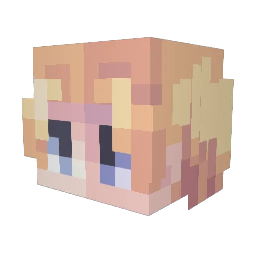 womenenthousiast Minecraft avatar head, 3D render