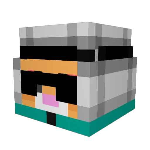 womensex Minecraft avatar head, 3D render