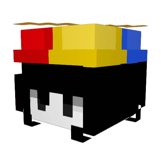 wompha Minecraft avatar head, 3D render