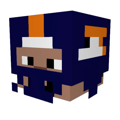 wonderfree Minecraft avatar head, 3D render