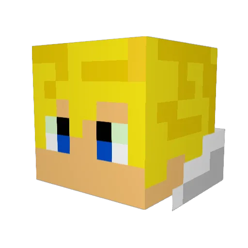 wonderfulhorse Minecraft avatar head, 3D render