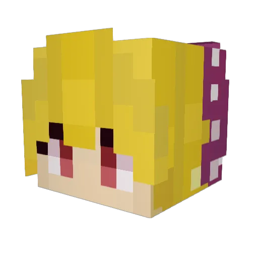 wonderlmao Minecraft avatar head, 3D render