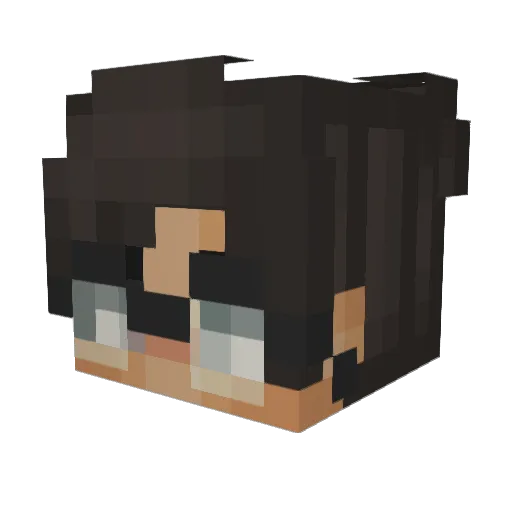 wondermonkeydarn Minecraft avatar head, 3D render