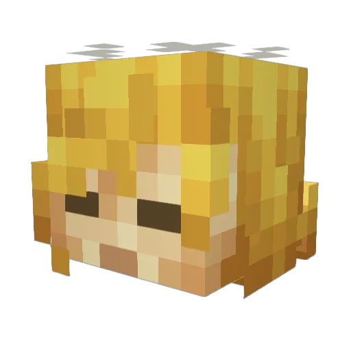 wondertron_demon Minecraft avatar head, 3D render