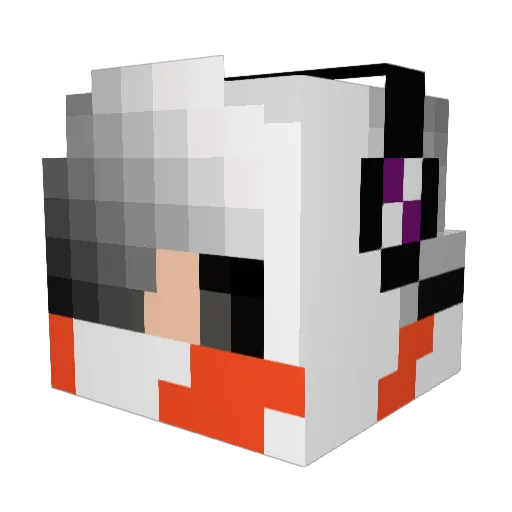 wonest Minecraft avatar head, 3D render