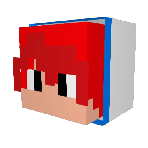 wong8861 Minecraft avatar head, 3D render