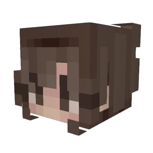 wongarden Minecraft avatar head, 3D render