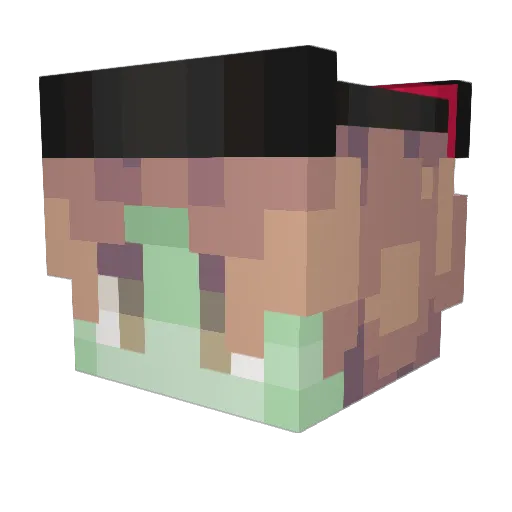 wongino Minecraft avatar head, 3D render