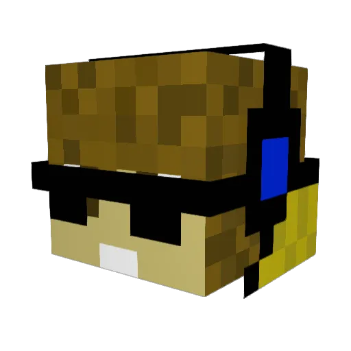 wonkaa21 Minecraft avatar head, 3D render