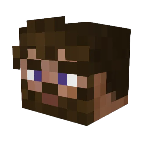 wonkyp Minecraft avatar head, 3D render