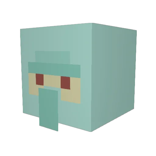 wonno Minecraft avatar head, 3D render
