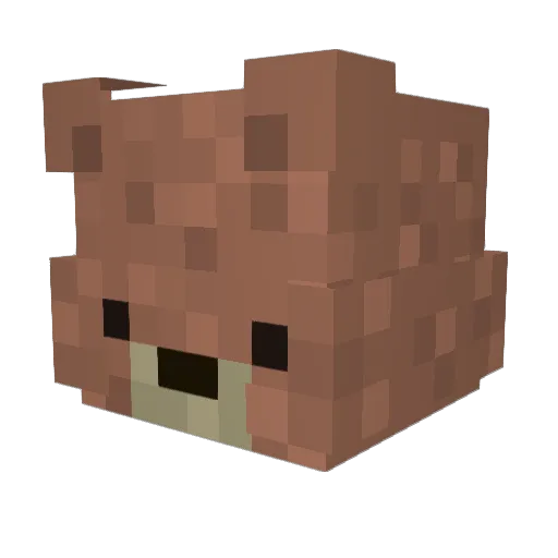 wonta0128 Minecraft avatar head, 3D render