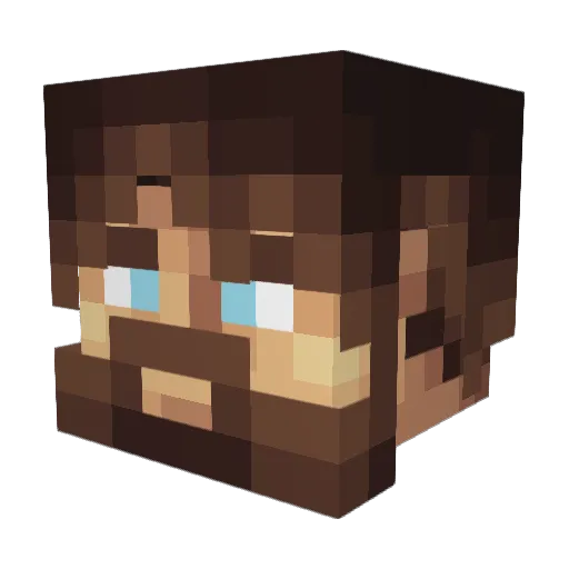 wonutt Minecraft avatar head, 3D render