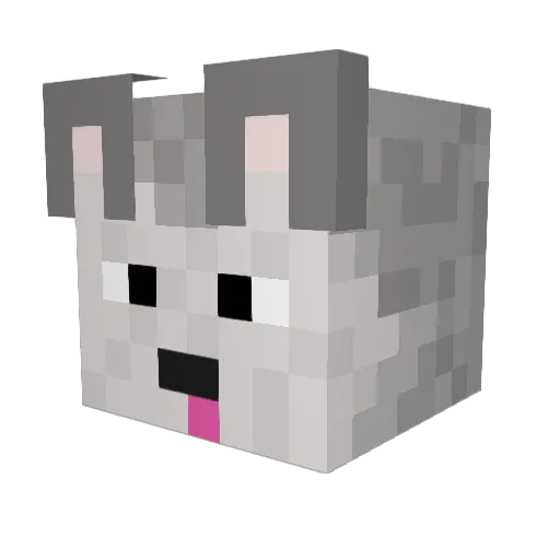 woo0ya Minecraft avatar head, 3D render