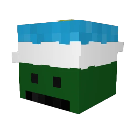 wooatoo Minecraft avatar head, 3D render