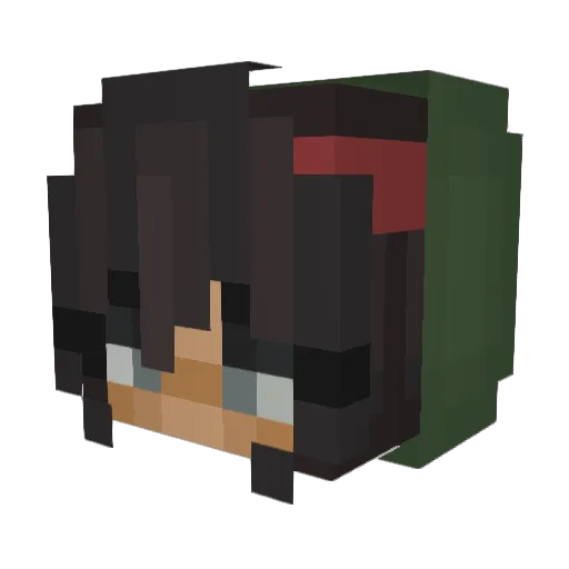 wood_11 Minecraft avatar head, 3D render
