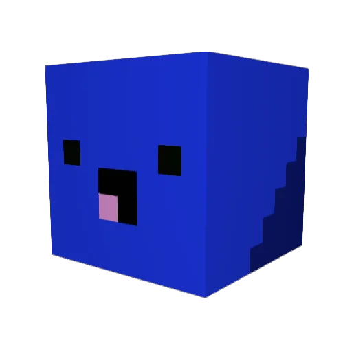 wooddong Minecraft avatar head, 3D render