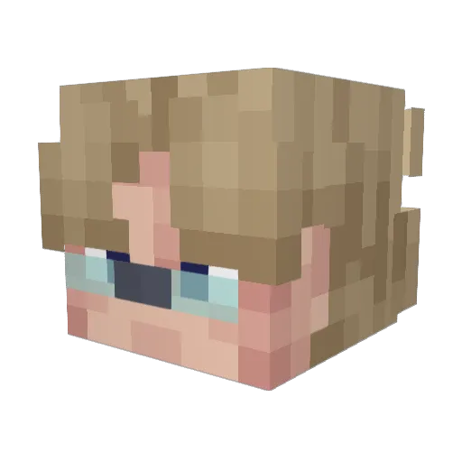 woodkidix Minecraft avatar head, 3D render