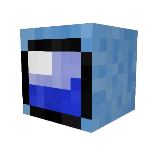 woodq Minecraft avatar head, 3D render