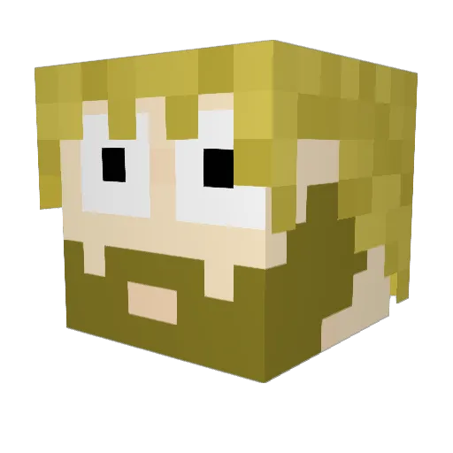 woodtechie Minecraft avatar head, 3D render