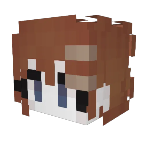 wooferdooper Minecraft avatar head, 3D render