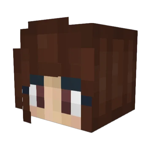 wooferzor Minecraft avatar head, 3D render