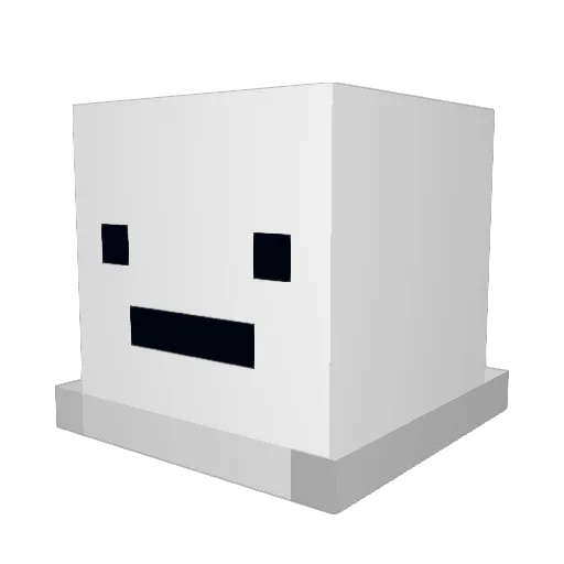 woofui Minecraft avatar head, 3D render