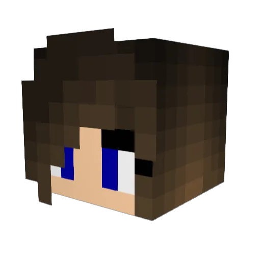 woofwhitt Minecraft avatar head, 3D render