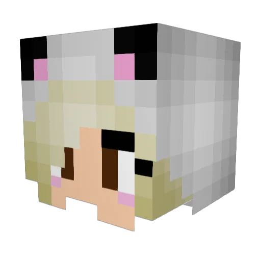woolieie Minecraft avatar head, 3D render