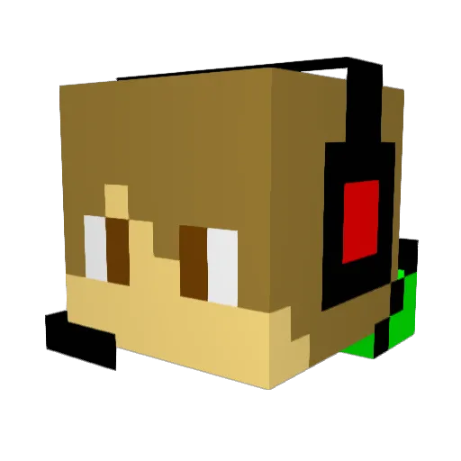 woolly1 Minecraft avatar head, 3D render
