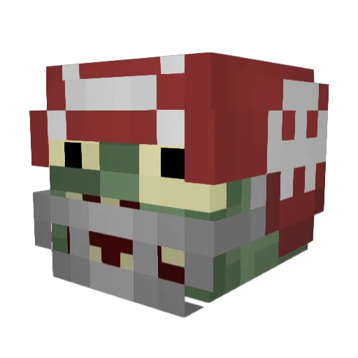 woolyfireball Minecraft avatar head, 3D render