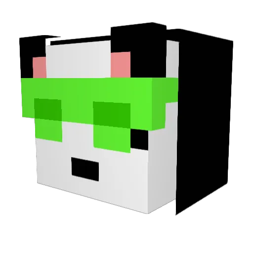 wooma_ Minecraft avatar head, 3D render