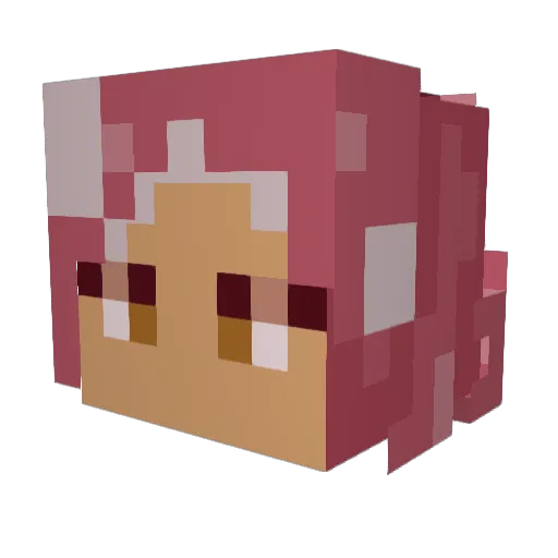woomyXD Minecraft avatar head, 3D render