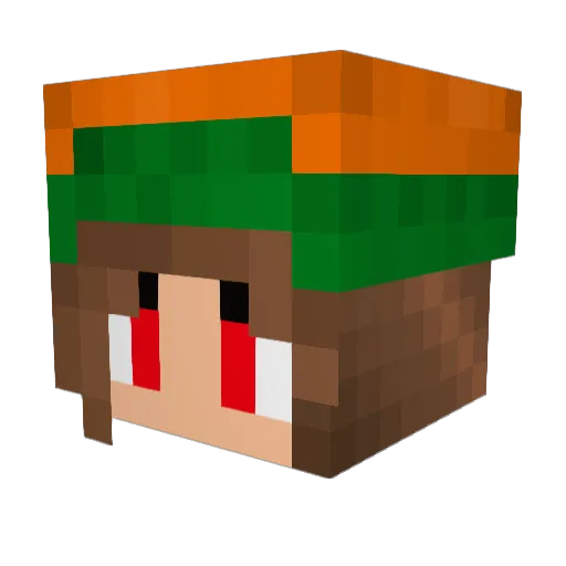 woomy_exe Minecraft avatar head, 3D render