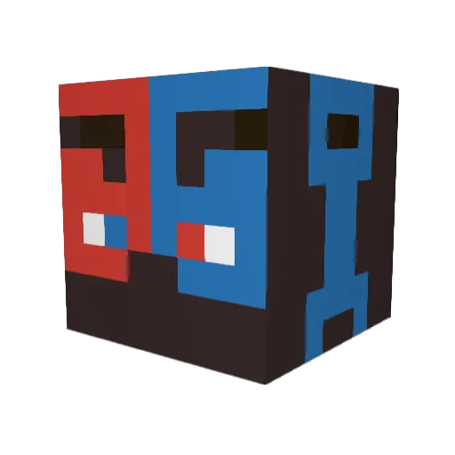 woong1468 Minecraft avatar head, 3D render