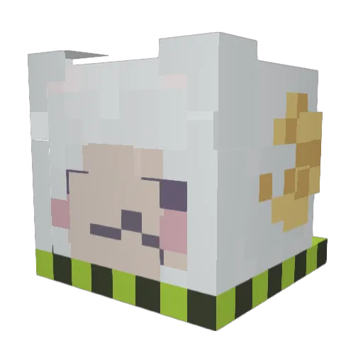 woongin Minecraft avatar head, 3D render