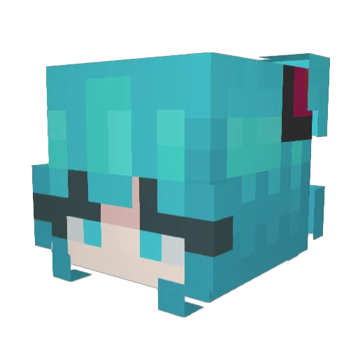 woooster Minecraft avatar head, 3D render