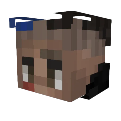 wooqash21 Minecraft avatar head, 3D render