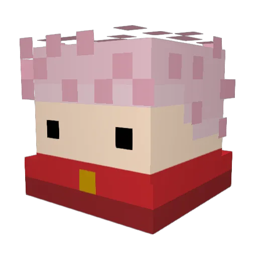 woostar37 Minecraft avatar head, 3D render