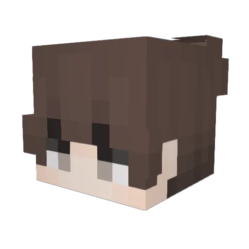 wootori Minecraft avatar head, 3D render