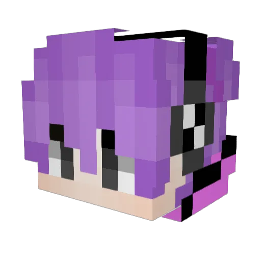 woowQ Minecraft avatar head, 3D render