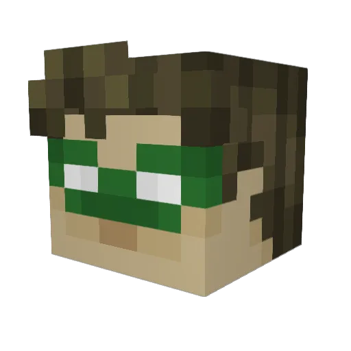 woozycatz Minecraft avatar head, 3D render