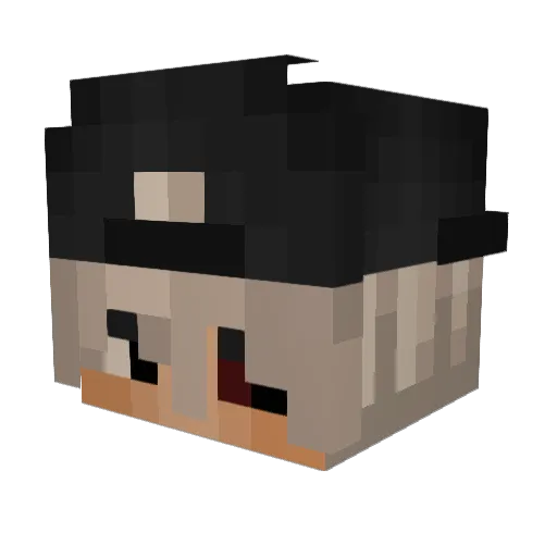 woozyelimonator Minecraft avatar head, 3D render