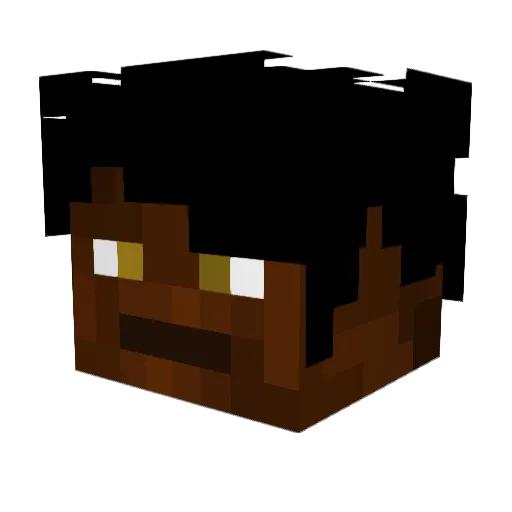 woozygorilla Minecraft avatar head, 3D render