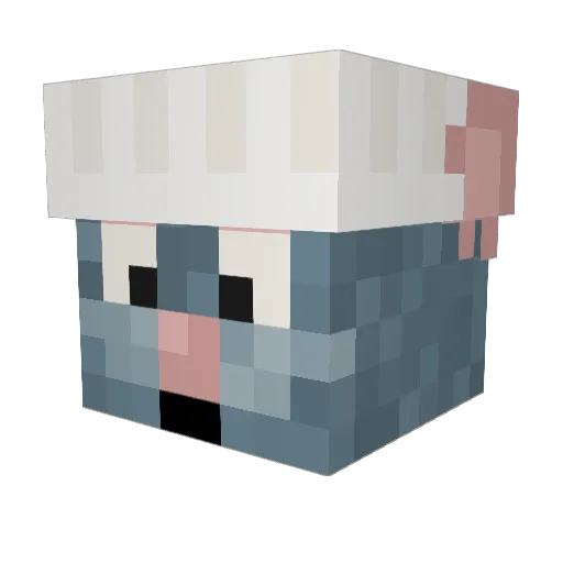 woozywillow Minecraft avatar head, 3D render